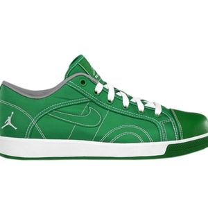 Nike Air Jordan men's sneakers green and white Sky High retro low Top size 12